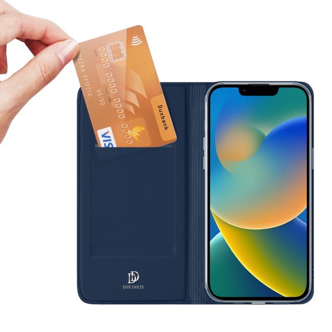 Dux Ducis - iPhone 14 Plus Hülle - Handy Bookcover - Skin Pro Series - blau