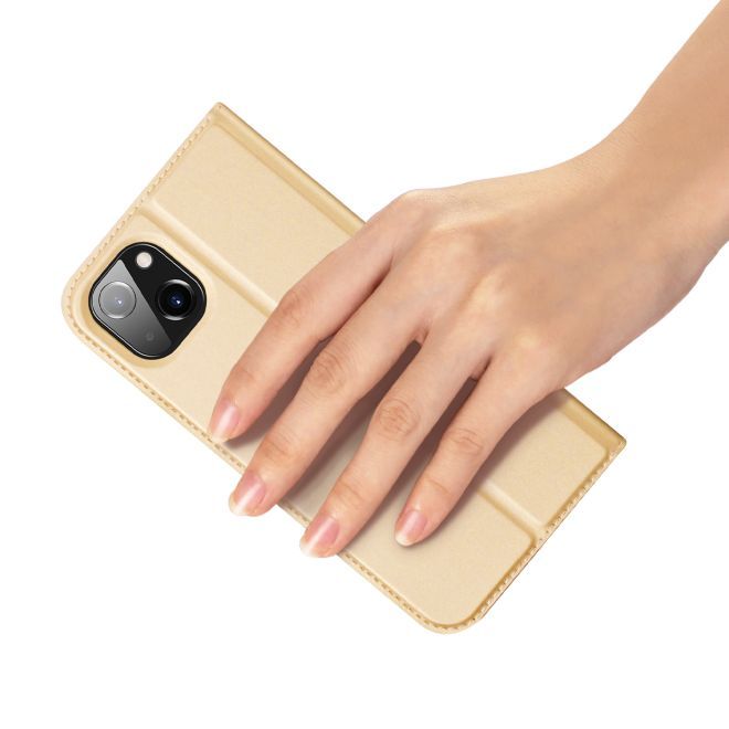 Dux Ducis - iPhone 14 Plus Hülle - Handy Bookcover - Skin Pro Series - gold