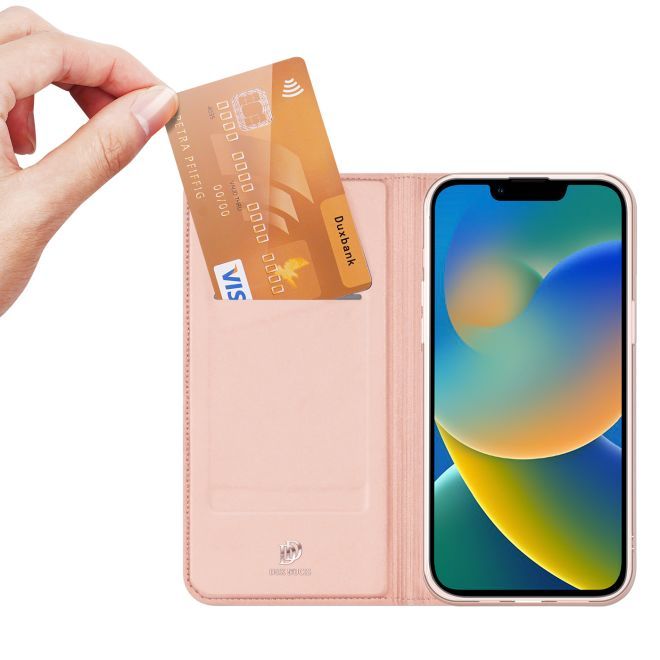 Dux Ducis - iPhone 14 Plus Hülle - Handy Bookcover - Skin Pro Series - rosa