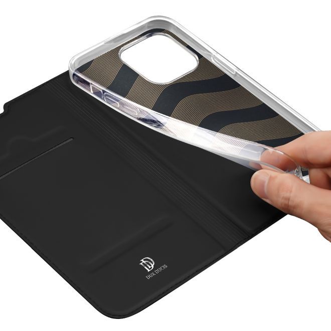 Dux Ducis - iPhone 14 Pro Max Hülle - Handy Bookcover - Skin Pro Series - schwarz