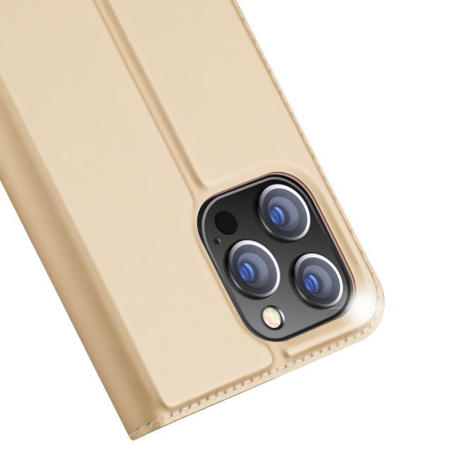 Dux Ducis - iPhone 14 Pro Max Hülle - Handy Bookcover - Skin Pro Series - gold