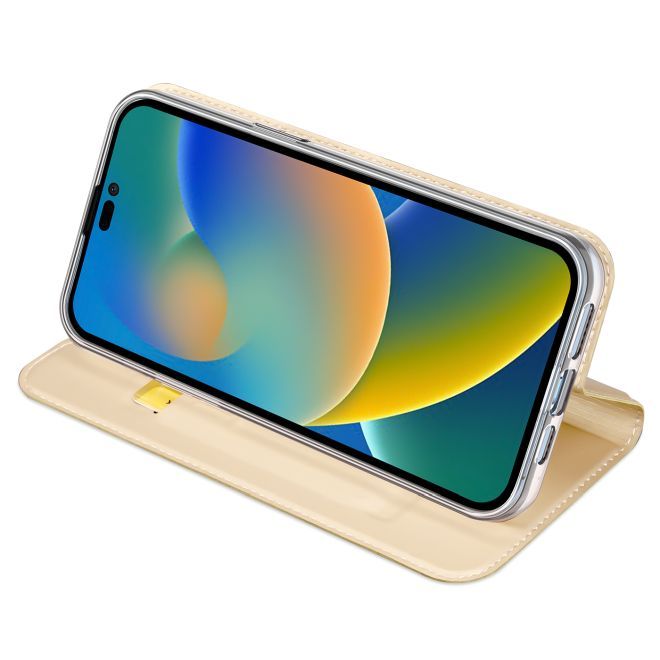 Dux Ducis - iPhone 14 Pro Max Hülle - Handy Bookcover - Skin Pro Series - gold