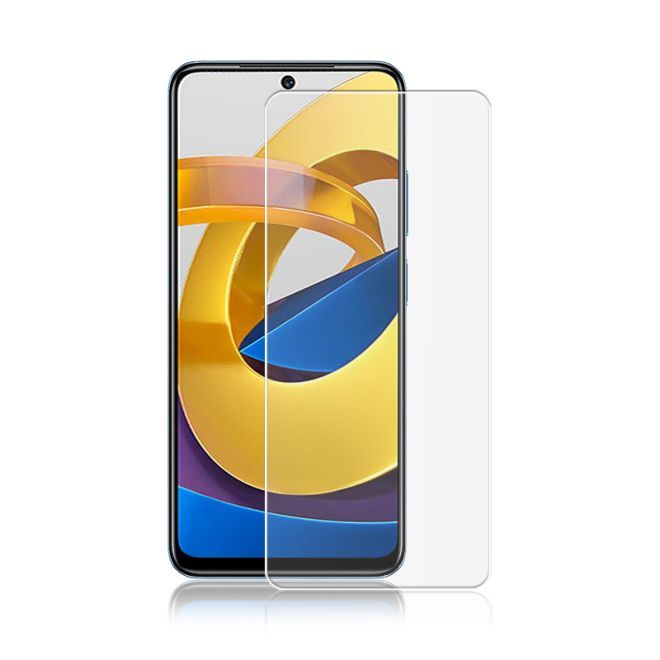 Xiaomi Poco M4 Pro 5G Panzerglas 2.5D Full Cover - Full Glue Displayschutz (0.33 mm) - transparent