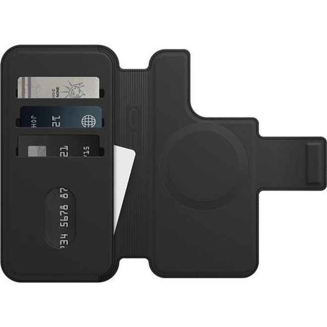 Otterbox - iPhone 14 Pro Max Aussenhülle - Leder Bookcover - MagSafe kompatibel - schwarz