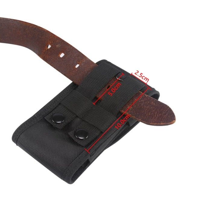 Universelle Outdoor Gürtel Handyhülle (5.4 bis 6.9") - inkl. Karabiner & Stifthalter - Wild Series - schwarz