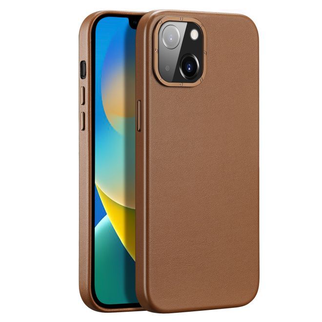 Dux Ducis - iPhone 14 Plus Hülle - MagSafe kompatibel - Hardcase - Grit Series - braun