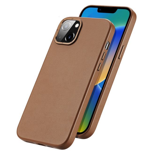 Dux Ducis - iPhone 14 Plus Hülle - MagSafe kompatibel - Hardcase - Grit Series - braun