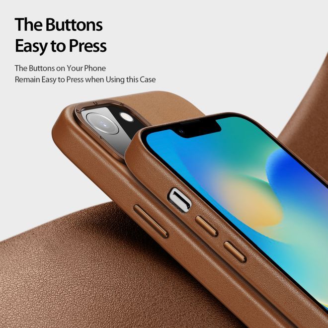 Dux Ducis - iPhone 14 Plus Hülle - MagSafe kompatibel - Hardcase - Grit Series - braun