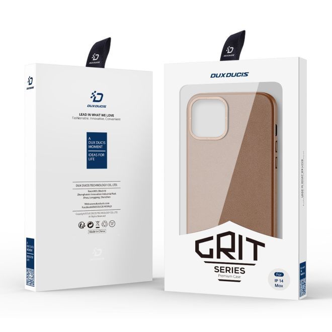 Dux Ducis - iPhone 14 Plus Hülle - MagSafe kompatibel - Hardcase - Grit Series - braun
