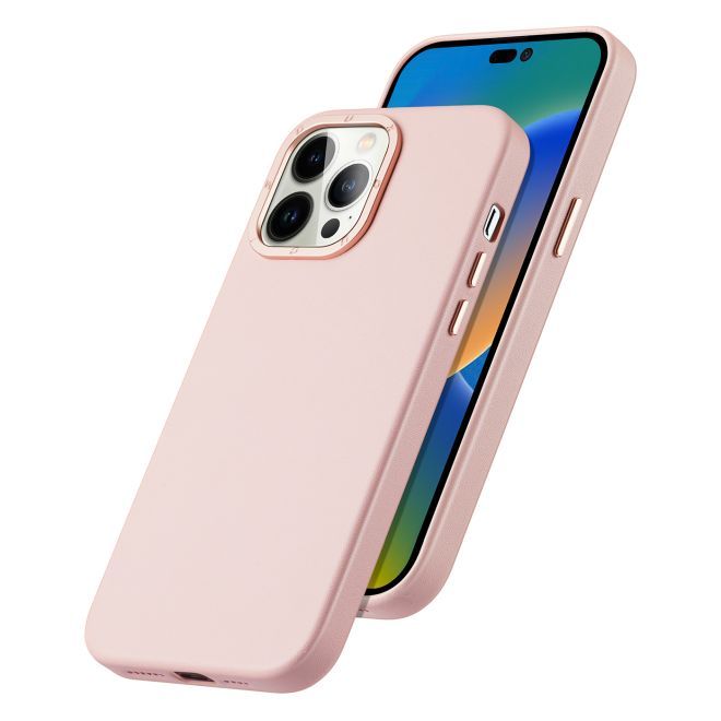 Dux Ducis - iPhone 14 Pro Max Hülle - MagSafe kompatibel - Hardcase - Grit Series - pink