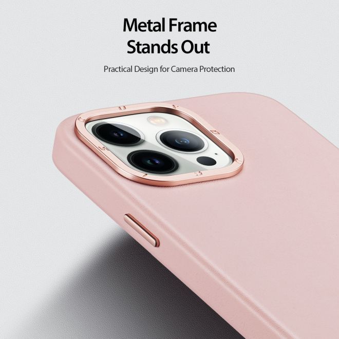 Dux Ducis - iPhone 14 Pro Max Hülle - MagSafe kompatibel - Hardcase - Grit Series - pink