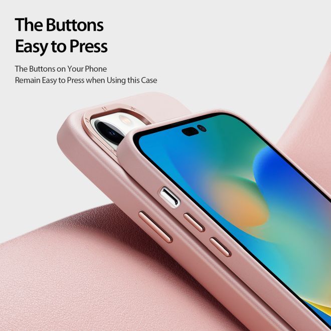 Dux Ducis - iPhone 14 Pro Max Hülle - MagSafe kompatibel - Hardcase - Grit Series - pink