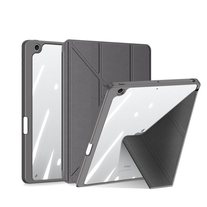 Dux Ducis - iPad 10.2 (2021 / 2020 / 2019) Hülle - Leder Bookcover - Magi Series - grau