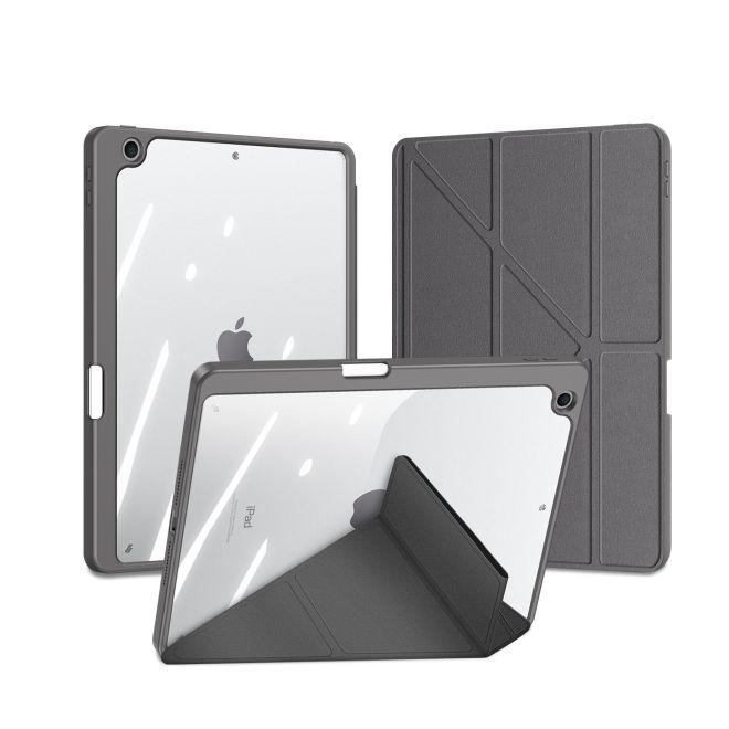 Dux Ducis - iPad 10.2 (2021 / 2020 / 2019) Hülle - Leder Bookcover - Magi Series - grau
