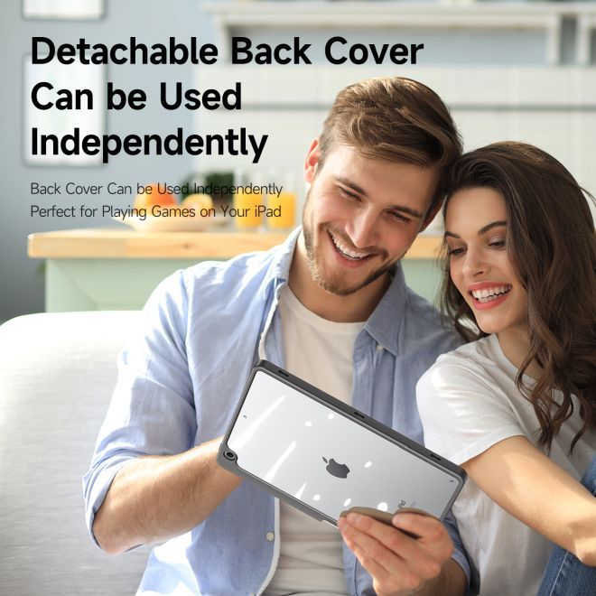 Dux Ducis - iPad 10.2 (2021 / 2020 / 2019) Hülle - Leder Bookcover - Magi Series - grau