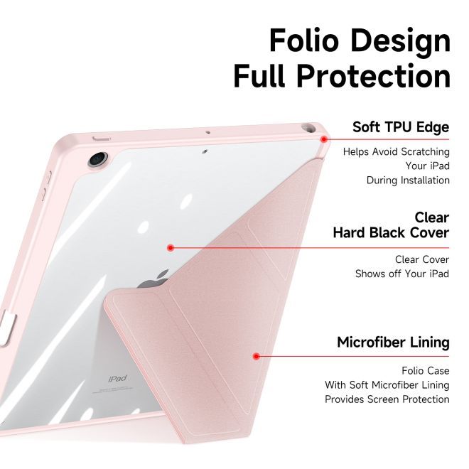 Dux Ducis - iPad 10.2 (2021 / 2020 / 2019) Hülle - Leder Bookcover - Magi Series - pink