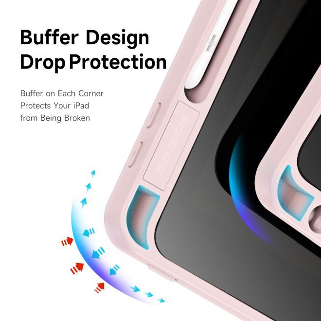 Dux Ducis - iPad 10.2 (2021 / 2020 / 2019) Hülle - Leder Bookcover - Magi Series - pink