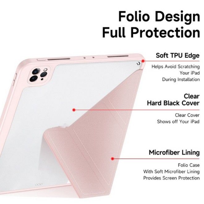 Dux Ducis - iPad Pro 11 (2022 / 2021 / 2020 / 2018) Hülle - Leder Bookcover - Magi Series - pink