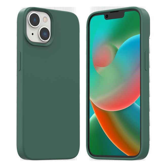 Araree - iPhone 14 Plus Hülle - Silikon Softcase - MagSafe kompatibel - Typoskin M Series - grün