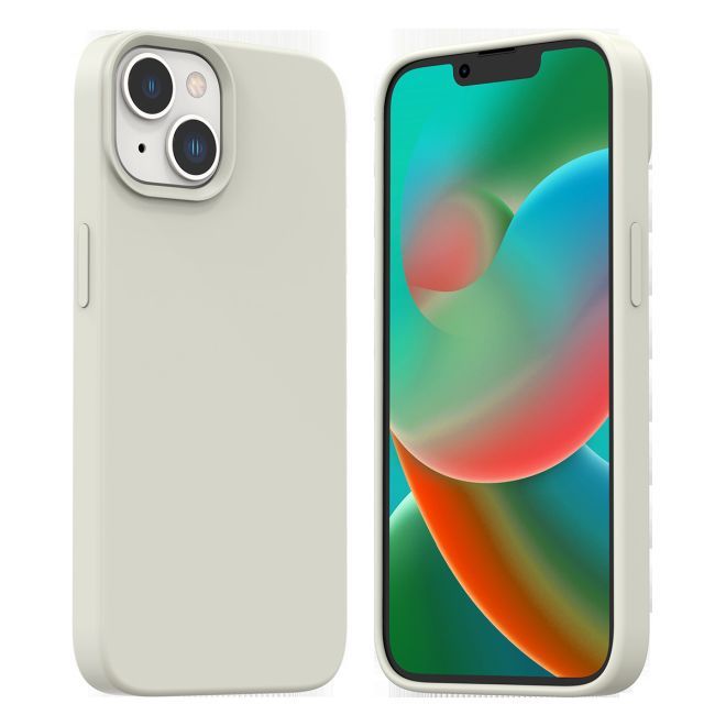 Araree - iPhone 14 Plus Hülle - Silikon Softcase - MagSafe kompatibel - Typoskin M Series - grau