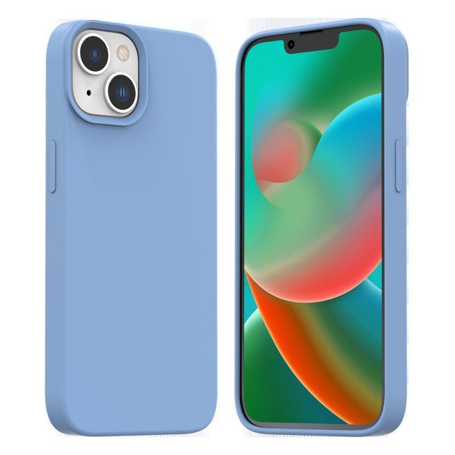 Araree - iPhone 14 Plus Hülle - Silikon Softcase - MagSafe kompatibel - Typoskin M Series - blau