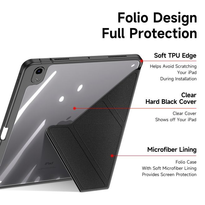 Dux Ducis - iPad Pro 11 (2022 / 2021 / 2020 / 2018) Hülle - Leder Bookcover - Magi Series - schwarz