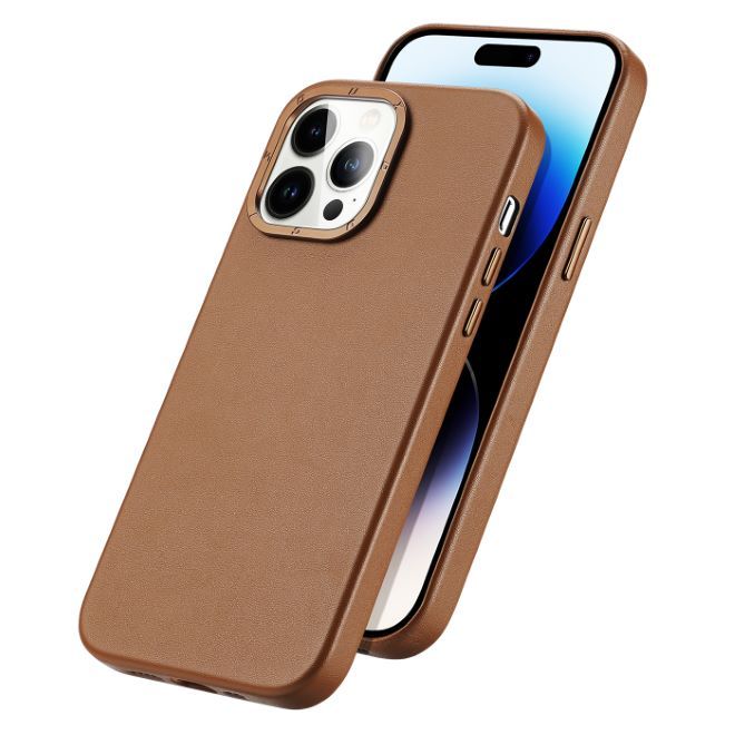 Dux Ducis - iPhone 14 Pro Hülle - MagSafe kompatibel - Hardcase - Grit Series - braun