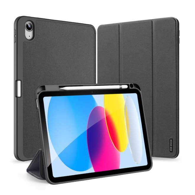 Dux Ducis - iPad 2025 (11. Gen) / iPad 2022 (10. Gen) Hülle - Apple Pencil Schutzfach - Domo Series - schwarz