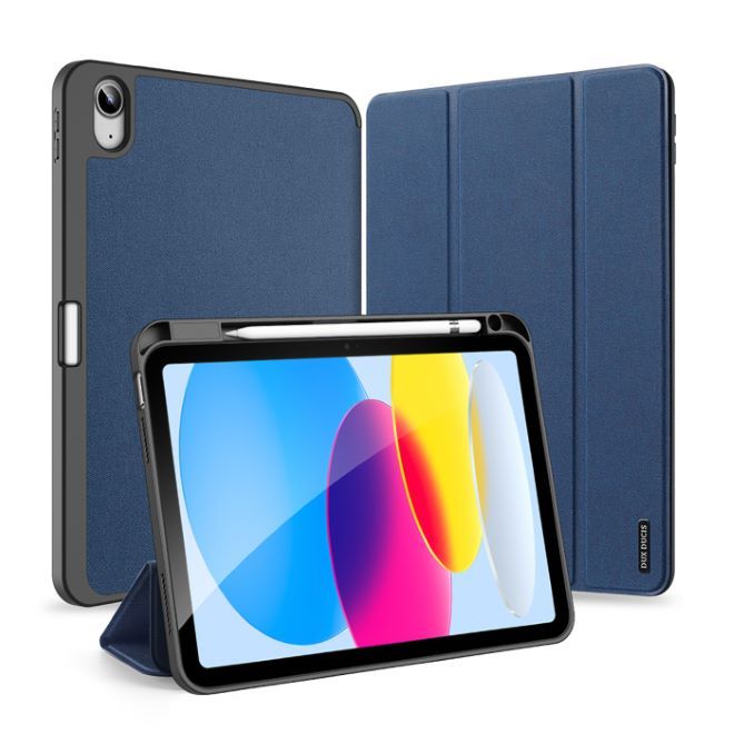 Dux Ducis - iPad 2025 (11. Gen) / iPad 2022 (10. Gen) Hülle - Apple Pencil Schutzfach - Domo Series - blau