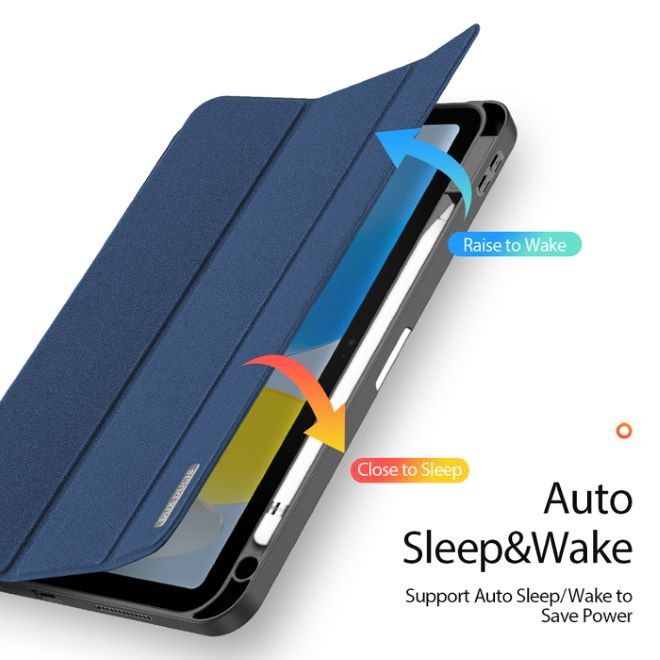 Dux Ducis - iPad 2025 (11. Gen) / iPad 2022 (10. Gen) Hülle - Apple Pencil Schutzfach - Domo Series - blau