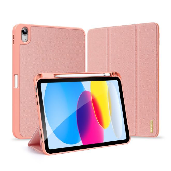 Dux Ducis - iPad 2025 (11. Gen) / iPad 2022 (10. Gen) Hülle - Apple Pencil Schutzfach - Domo Series - pink