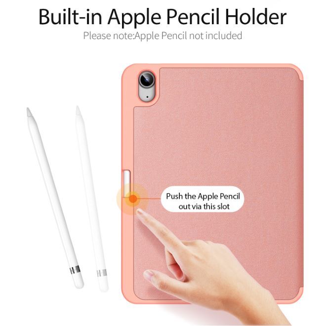 Dux Ducis - iPad 2025 (11. Gen) / iPad 2022 (10. Gen) Hülle - Apple Pencil Schutzfach - Domo Series - pink