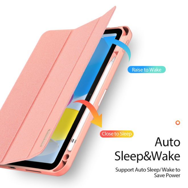 Dux Ducis - iPad 2025 (11. Gen) / iPad 2022 (10. Gen) Hülle - Apple Pencil Schutzfach - Domo Series - pink