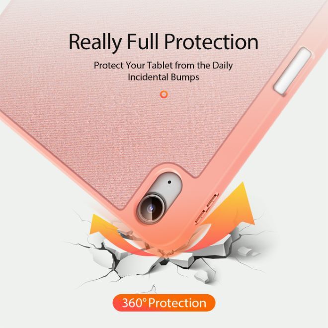 Dux Ducis - iPad 2025 (11. Gen) / iPad 2022 (10. Gen) Hülle - Apple Pencil Schutzfach - Domo Series - pink