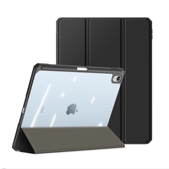 Dux Ducis - iPad 2025 (11. Gen) / iPad 2022 (10. Gen) Hülle - Leder Bookcover - Toby Series - schwarz