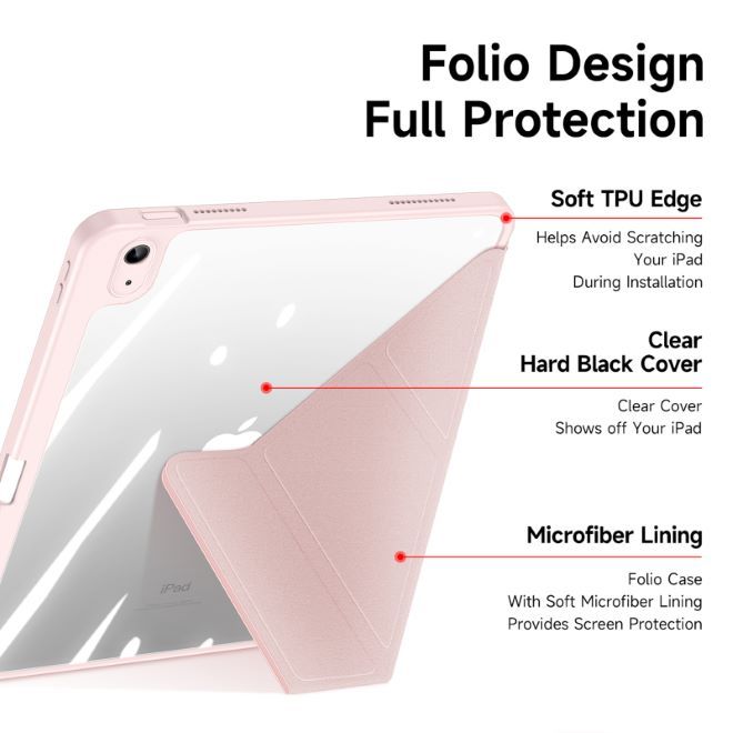 Dux Ducis - iPad 2025 (11. Gen) / iPad 2022 (10. Gen) Hülle - Leder Bookcover - Magi Series - pink