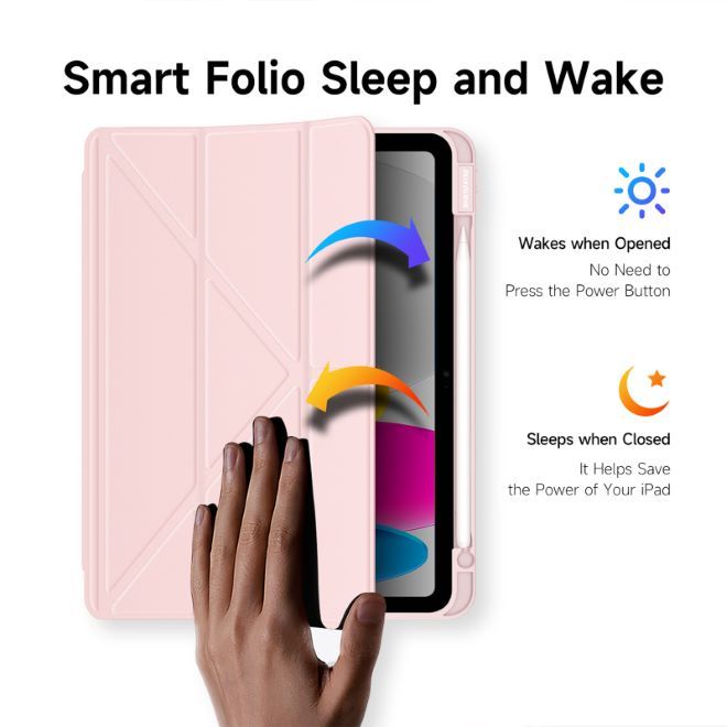 Dux Ducis - iPad 2025 (11. Gen) / iPad 2022 (10. Gen) Hülle - Leder Bookcover - Magi Series - pink