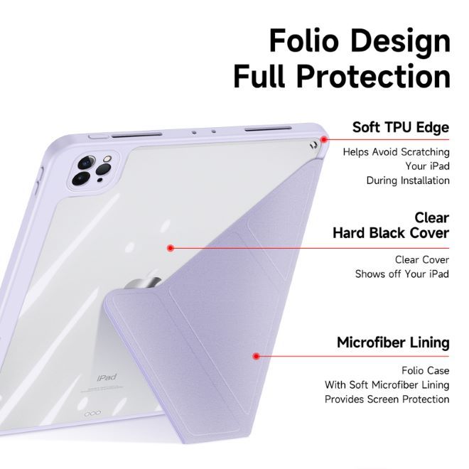 Dux Ducis - iPad Pro 11 (2022 / 2021 / 2020 / 2018) Hülle - Leder Bookcover - Magi Series - purpur