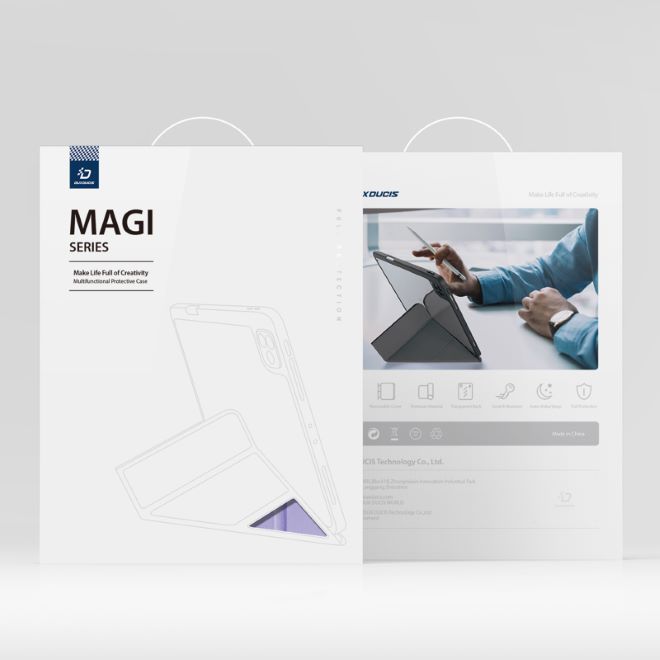 Dux Ducis - iPad Pro 11 (2022 / 2021 / 2020 / 2018) Hülle - Leder Bookcover - Magi Series - purpur