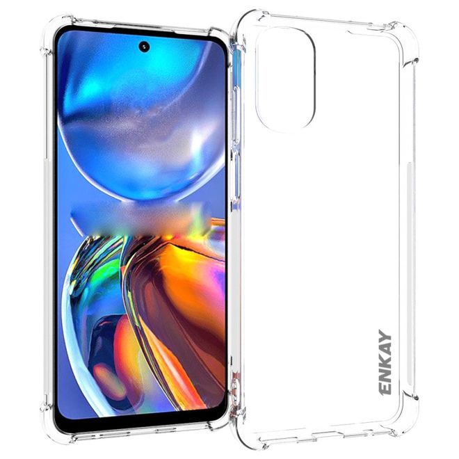 Enkay - Motorola Moto E32 4G / E32s 4G Handyhülle - Robustes TPU Softcase - transparent