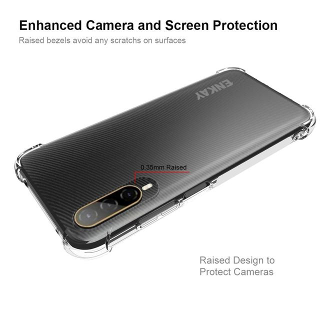 Enkay - HTC Desire 22 Pro 5G Handyhülle - Robustes TPU Softcase - transparent