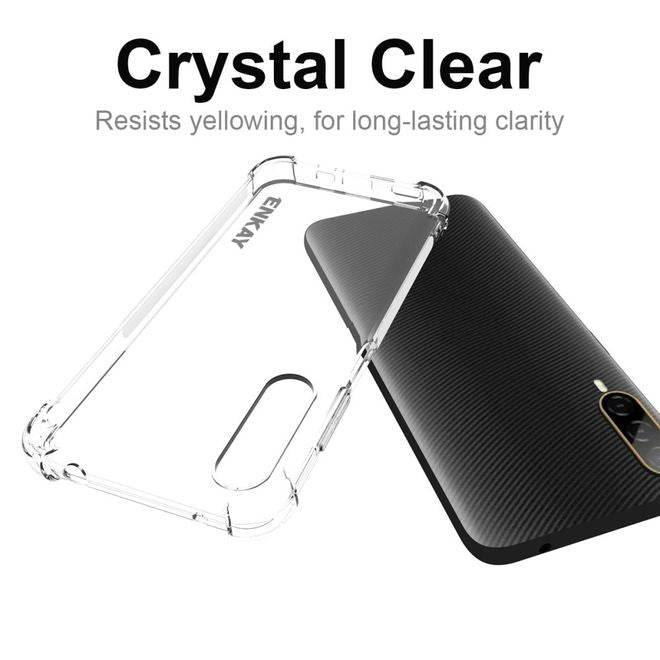 Enkay - HTC Desire 22 Pro 5G Handyhülle - Robustes TPU Softcase - transparent