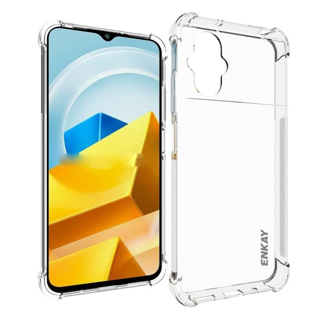 Enkay - Xiaomi Poco M5 4G Handyhülle - Robustes TPU Softcase - transparent