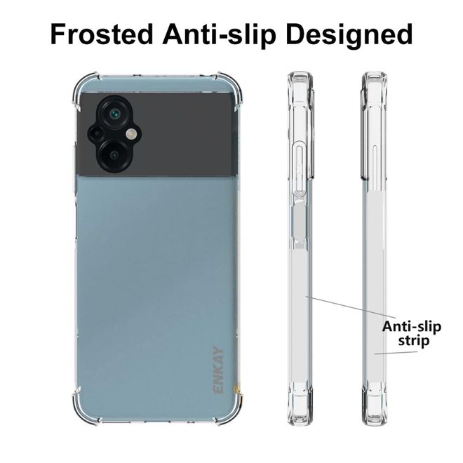 Enkay - Xiaomi Poco M5 4G Handyhülle - Robustes TPU Softcase - transparent