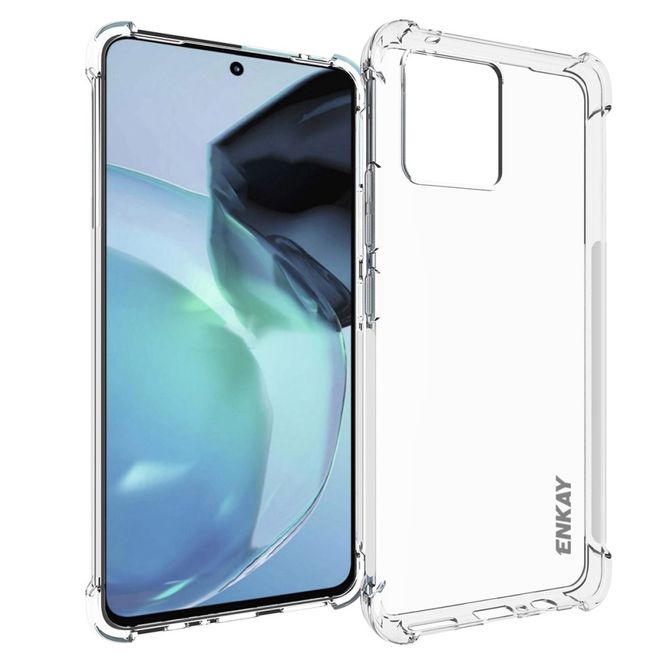 Enkay - Motorola Moto G72 4G Handyhülle - Robustes TPU Softcase - transparent