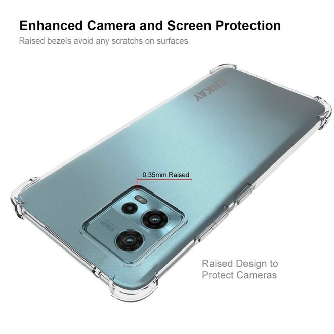 Enkay - Motorola Moto G72 4G Handyhülle - Robustes TPU Softcase - transparent