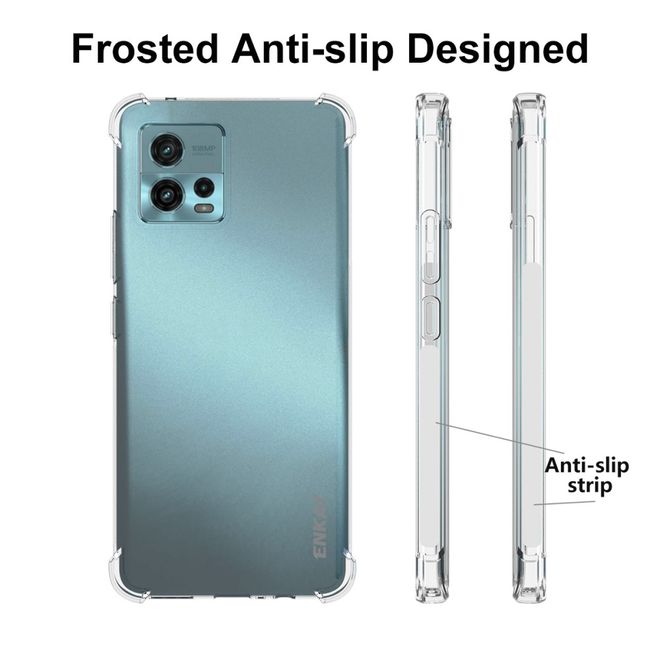 Enkay - Motorola Moto G72 4G Handyhülle - Robustes TPU Softcase - transparent