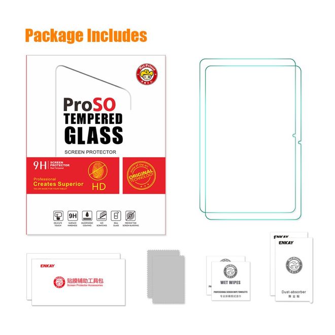 Enkay - Oppo Pad Air Schutzglas Displayschutz - Panzer Glas - 0.33mm dick - 2 Stück - transparent