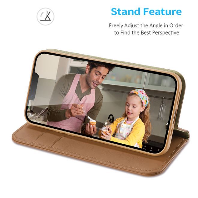 Dux Ducis - iPhone 14 Plus Hülle - Handy Leder Case - Hivo Series - braun