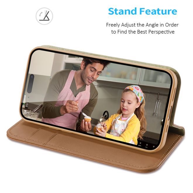 Dux Ducis - iPhone 14 Pro Max Hülle - Handy Leder Case - Hivo Series - braun